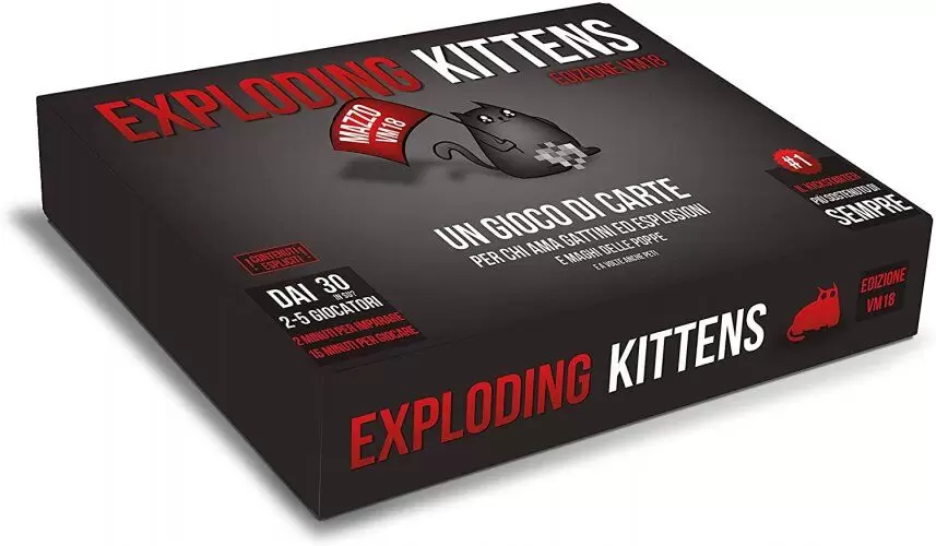 Gioco Exploding Kittens - Versione VM18 Anni